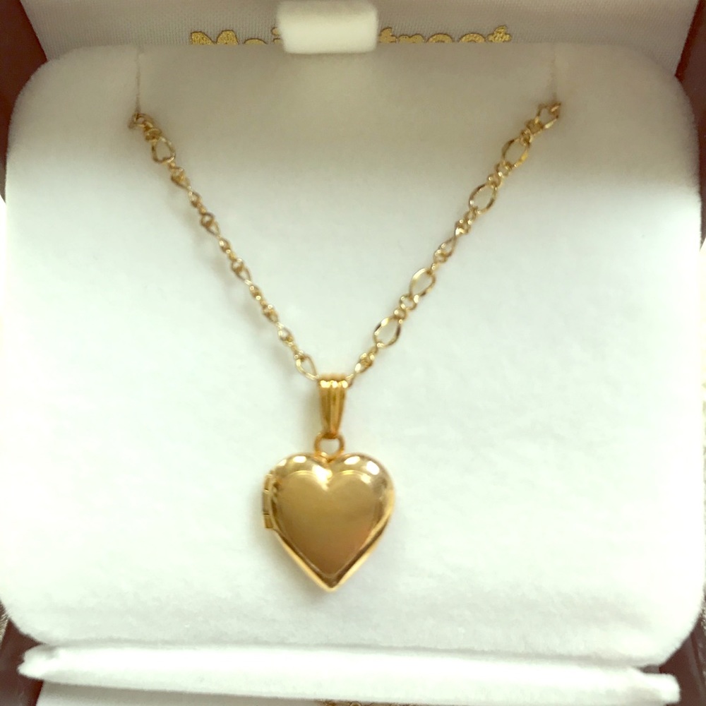 Gold Filled Heart Locket Necklace